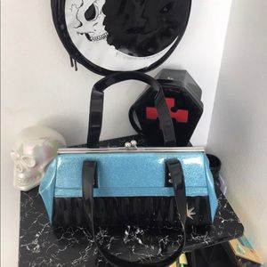 Lux De Ville blue Starlite purse